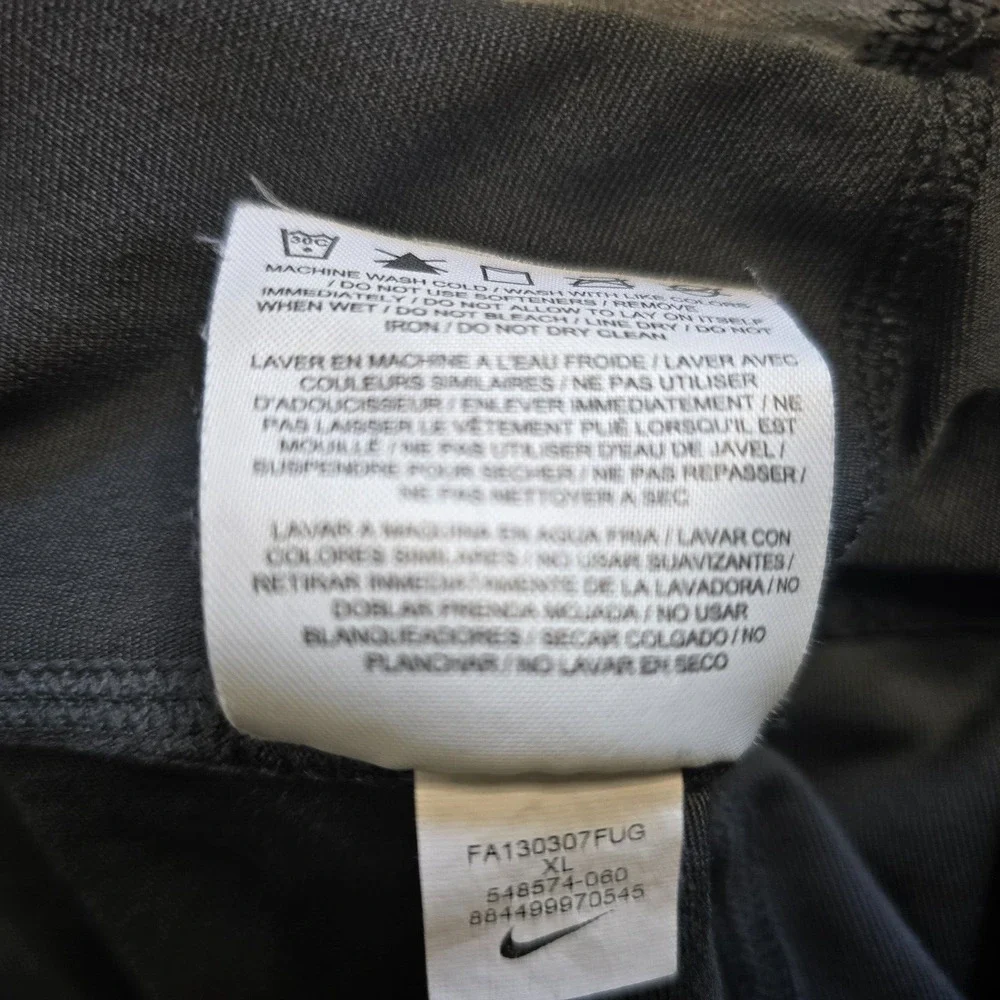 Nike Jogger Pants Women's XL Dark Gray Pull On Straight Leg Just Do It Stretch
